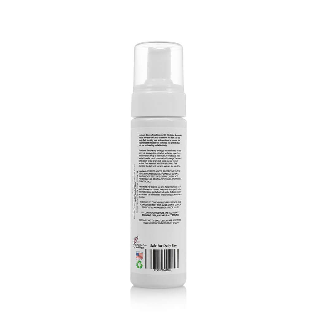 LiceLogic Clear & Free Lice & Nit Eliminator Mousse_back